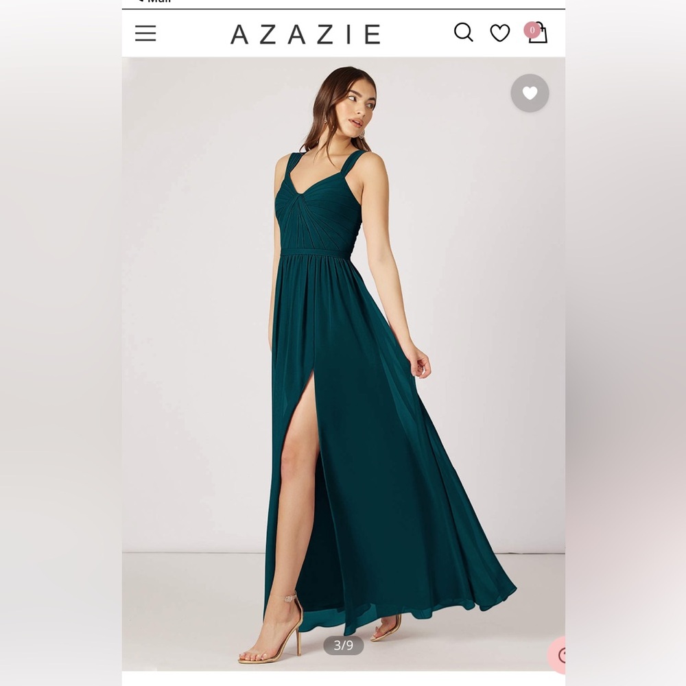 Azazie Evie Style Bridesmaid Dress in Pine. New with tags.